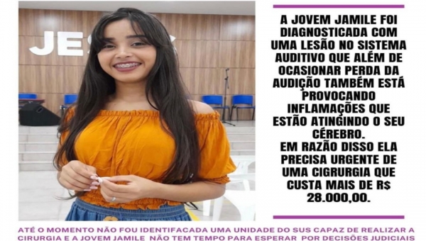 Jovem tarauacaense pede ajuda da comunidade para realizar cirurgia de emergência 